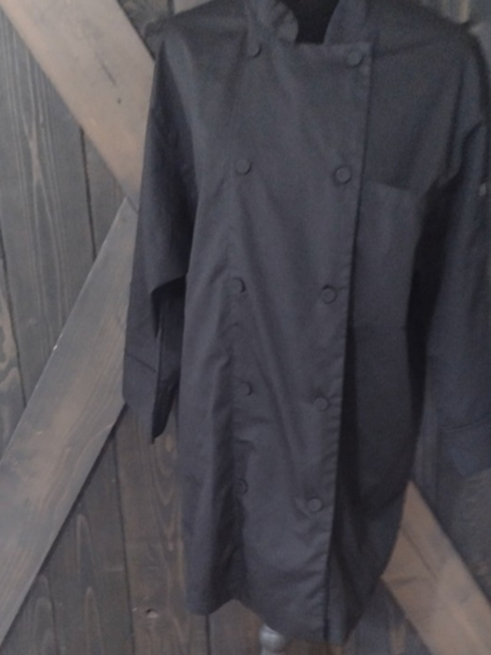 Chef Work Men's Chef Jacket Size Medium Black